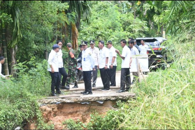 
					Pj Bupati Raden Najmi Tinjau Jalan Longsor di Desa Mendalo Darat