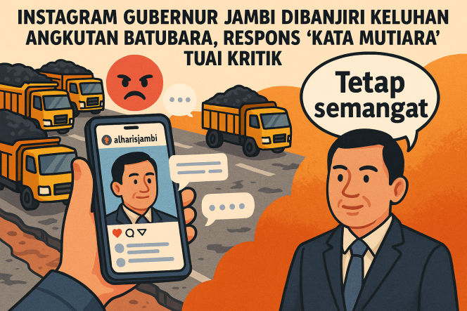
					Instagram Gubernur Jambi Al Haris Dibanjiri Keluhan Angkutan Batubara, Respons ‘Kata Mutiara’ Tuai Kritik