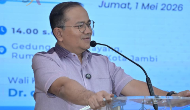
					Buka National Leadership Training AMSA Indonesia 2026, Wali Kota Jambi Tekankan Pentingnya Jiwa Leadership bagi Mahasiswa Kedokteran