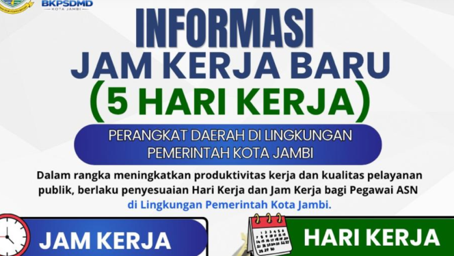 
					Pemkot Jambi Resmi Berlakukan Jam Kerja Baru, ASN Diminta Lebih Dekat Bersama Keluarga