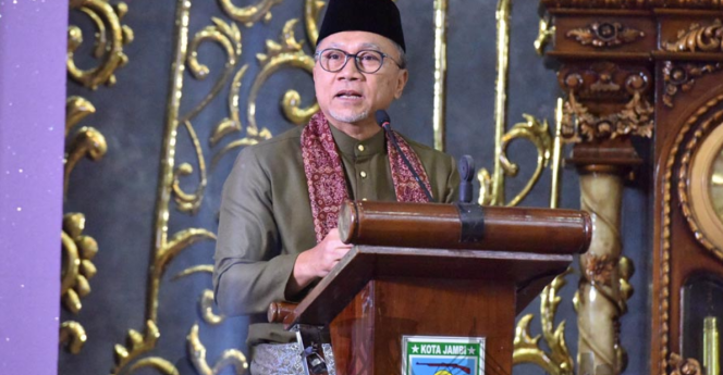 
					Di HUT Kota Jambi, Menteri Zulkifli Hasan Nyatakan Siap Dorong Pembangunan Jambi