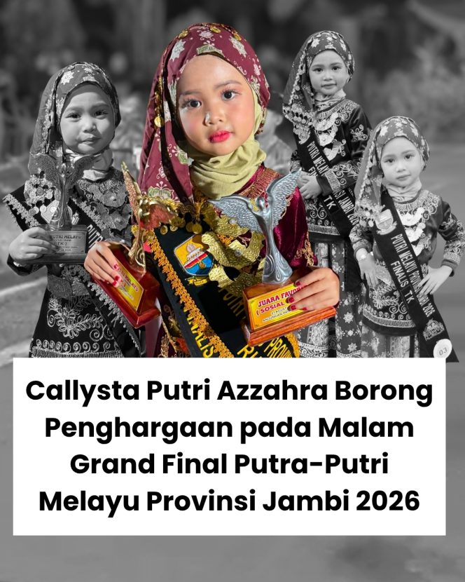 
					Pelestarian Budaya Sejak Dini: Gemerlap Malam Grand Final Putra-Putri Melayu Provinsi Jambi 2026