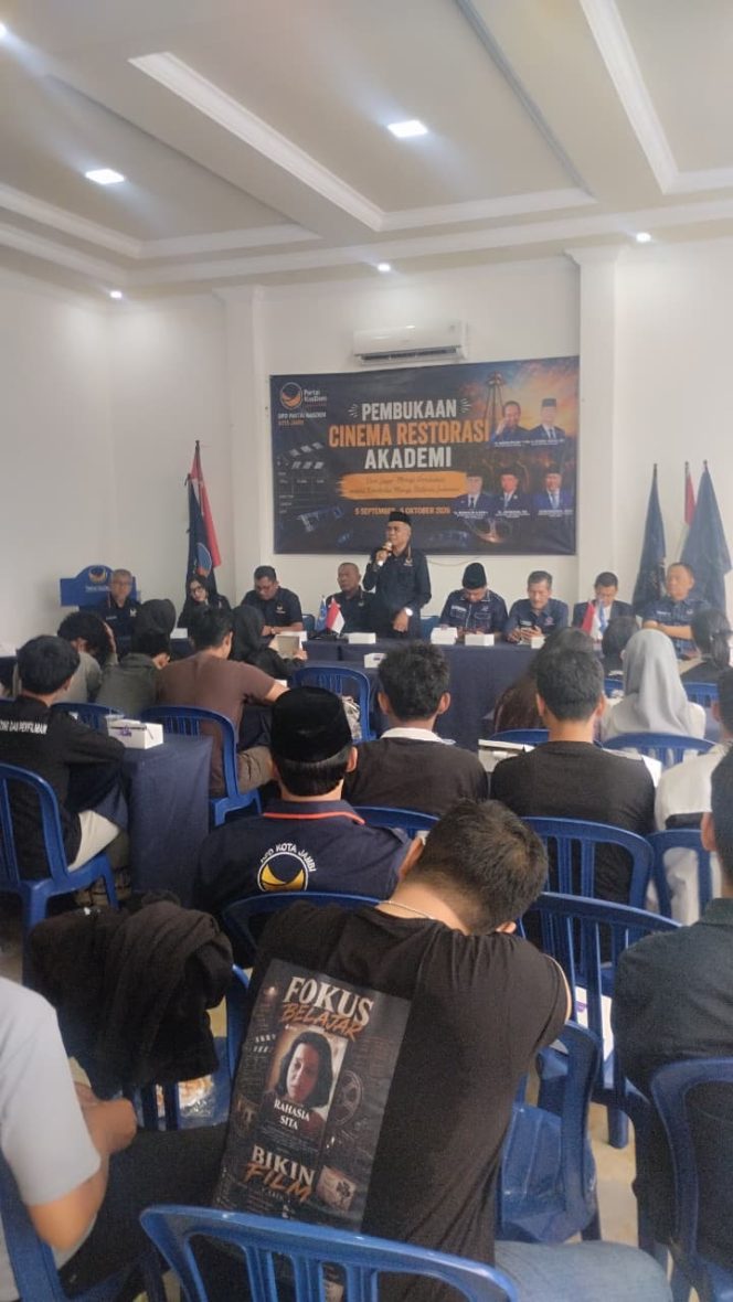 
					DPD Partai NasDem Kota Jambi Gelar “Cinema Restorasi Akademi” untuk Cetak Kreator Film Muda Gen Z
